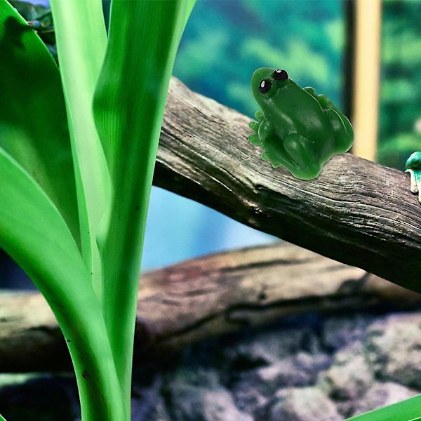 16 st Gröna Glasprydnader Leksak Groda Rolig Groda Skulptur Små Grodor Små Plastgrodor Leksak