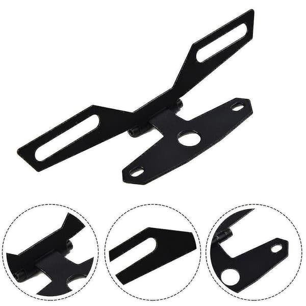 Universal sammenklappelig motorcykel baglygte nummerpladeholder (sort) (1 stk.)