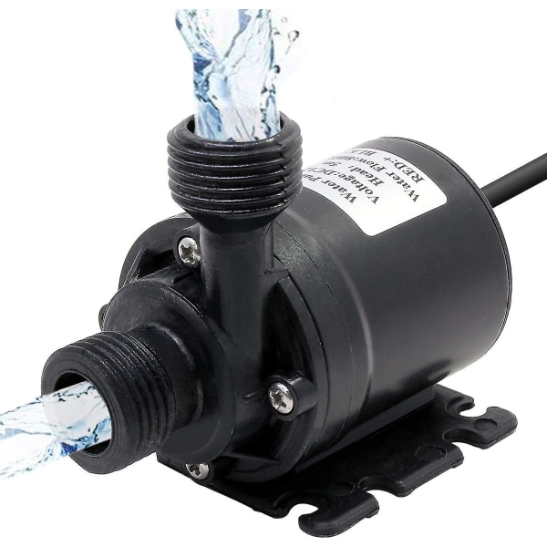 Circulation Pump Dc 12v 800l/h 5m Water Circulation System Black 1pc New