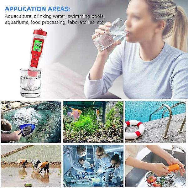 2020 Ny Tds Ph-mätare, Ph/tds/ec/temperatur Konduktivitetsmätare, Hög Noggrannhet Automatisk Kalibrering, Digital För Simbassänger Dricksvatten Akvarium