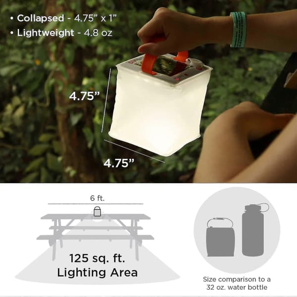 Luminaid Packlite Nova USB Solar Oppustelig Vandtæt Lampe Kb