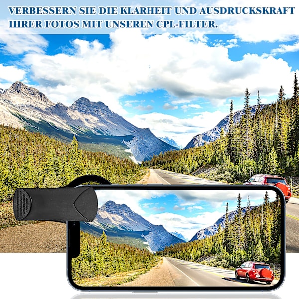 Ukcoco 1 Sæt Cirkelpolariserende Filter Telefonkamera Linse Cpl Polariserende Filter Linse Bærbar Mobiltelefon Linse (37mm)