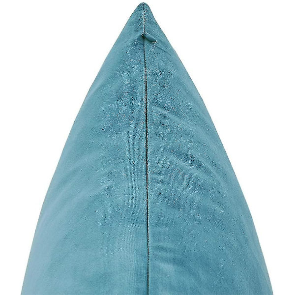 Teal Sammetskuddfodral för Soffa 18x18 Tum 45cm X 45cm Mjuk Pläd