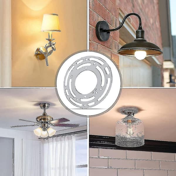 Loftlampe Beslag, 4 Tommer i Diameter