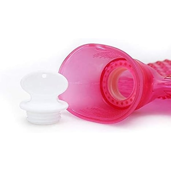 Kuumvesipullo, 1000 ml, PVC, läpinäkyvä, punainen