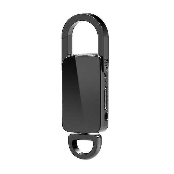 4 GB digital nøkkelringopptaker, miniopptaker for forelesninger og møter (svart)