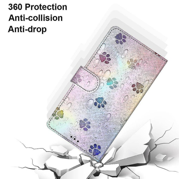 Cht-veske til Samsung Galaxy S21 Ultra Painted Flip Cover Magnetisk lukking Footprint