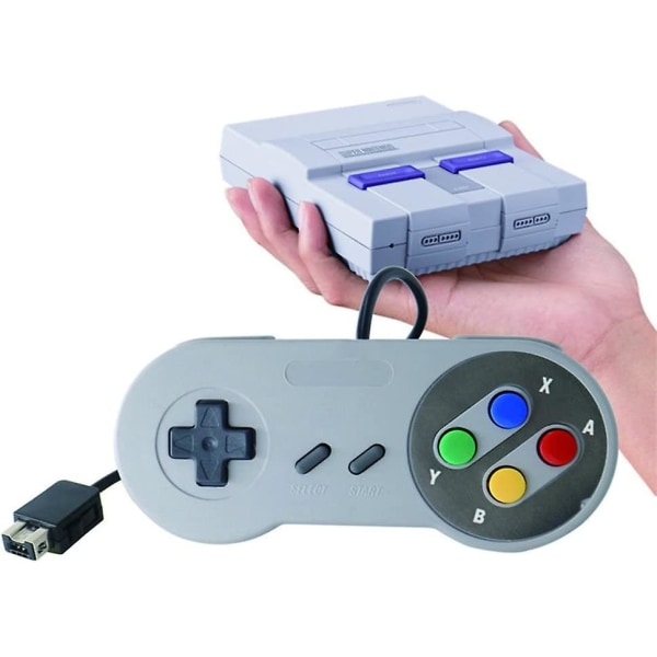 Ersättningskabelansluten handkontroll för New Super Nintendo Nes/snes Classic Edition Mini 2017, Klassisk spelkontroll Joystick Gamepad (2-pack, ej USB)