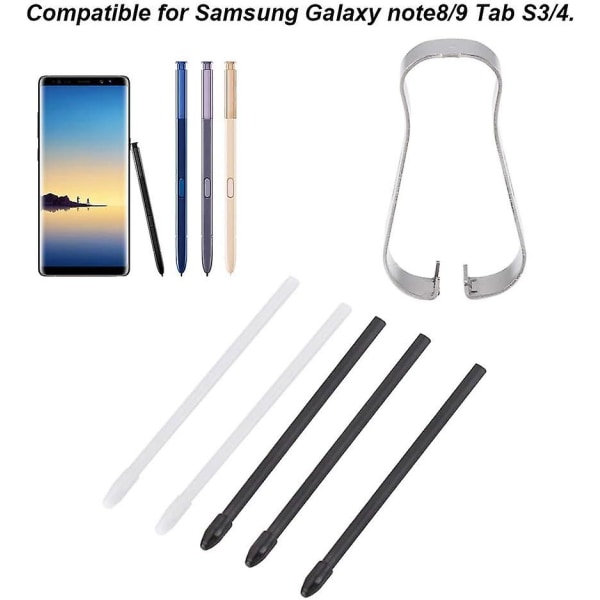 Styluspenna Refill, Fint utförande Pen Nibs Touch Stylus Tips Praktisk För Note 8/9 Tab S3/4(svart)