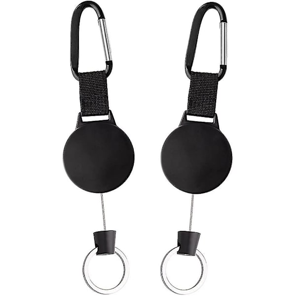3 kpl Id-kortin pidike Jojo Raskas käyttöinen pidennysavaimenperä Retrakoitu avaimenperä Jojo Avaimenperä 65 cm/25 tuuman teräslangalla,