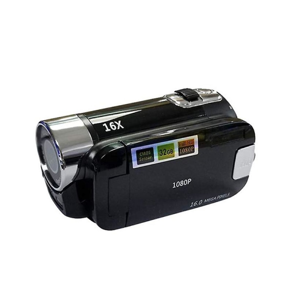 16x digitaalinen zoom-kameranauhuri videokamera videokamera, jossa yönäkö, vloggauskameranauhuri 1080p 2,7 tuuman LCD-käännettävä läppänäyttö