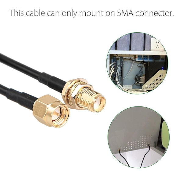 10m Wifi-antenne Sma-forlængerkabel Koaksialkabel til Wi-fi trådløs router