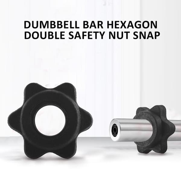 2 Par Dumbbell Hex-mutter, Dumbbell Stangmutter, Klips for Vektstenger Trening Sport