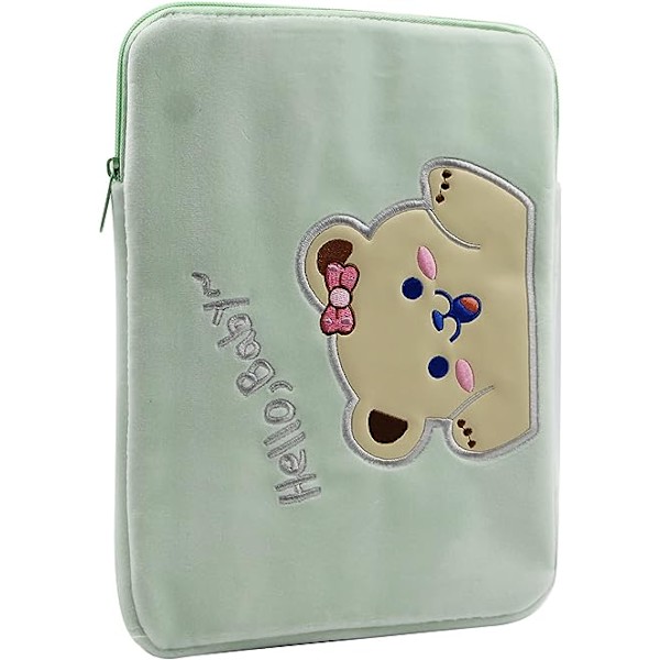 9-11 tommer plysj søde bjørn laptop sleeve taske iPad beskyttende etui tablet cover notebook opbevaringspose til kvinder piger