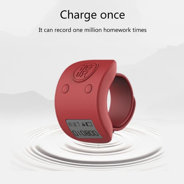 Mini digitaalinen Lcd elektroninen sormus käsi Tally Counter 6-numeroinen ladattava laskurit Clicker-musta