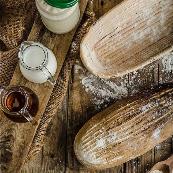 Oval Brødkurv i Rattan - Bagekurv - Brødfærmentering - Kurv