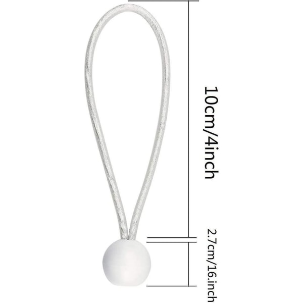 50 stk Elastiske Ballspennere, Presenningsspenner for Paviljong, Camping, Telttropper, Gardinforlengelsessele, 10 cm