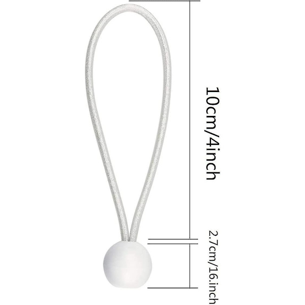 50 stk Elastiske Boldspændere, Tarp Spændere til Pavillon, Camping, Teltsnore, Gardinudvidelsessele, 10 cm