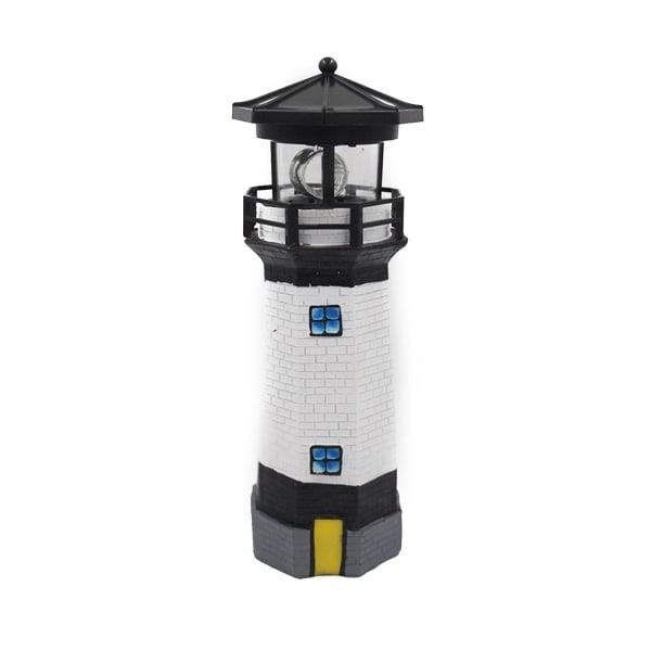 Solar Powered Lighthouse Led Roterende Fyr Hage Lys Plen Lampe Dekorativ Uteplass Dekorativ