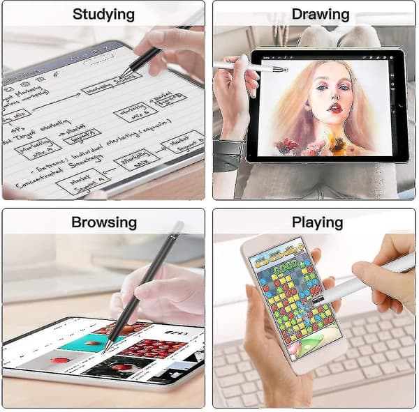 2-i-1 Stylus Precision Disc Styli Touch Screen Pen