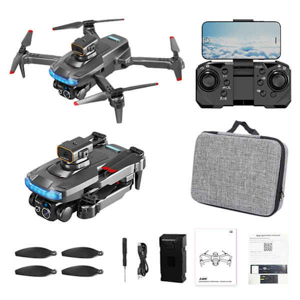 Drone med 4K Dobbelt HD FPV Kamera Fjernkontroll Lekegave For Gutter Jenter Med Høydehold Hodefri Modus Start Hastighet
