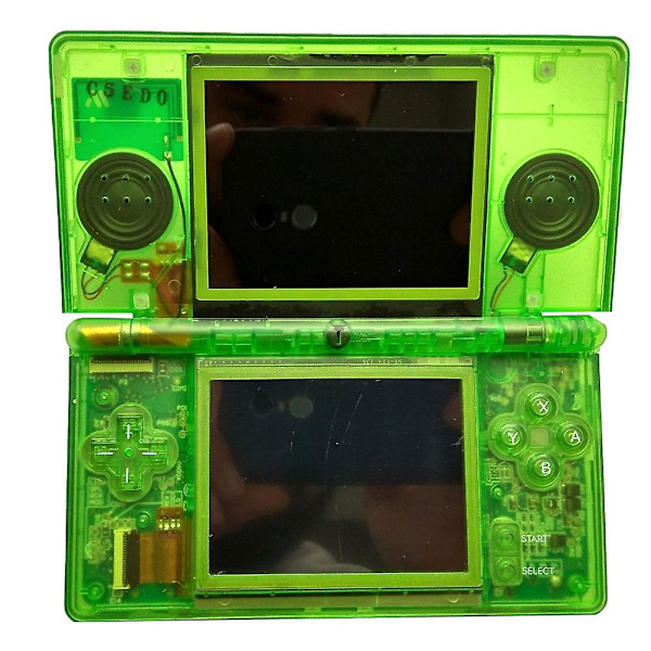 Farfi Klar Grön Fullt Ersättningshölje Skärmlins för Nintendo DS Lite