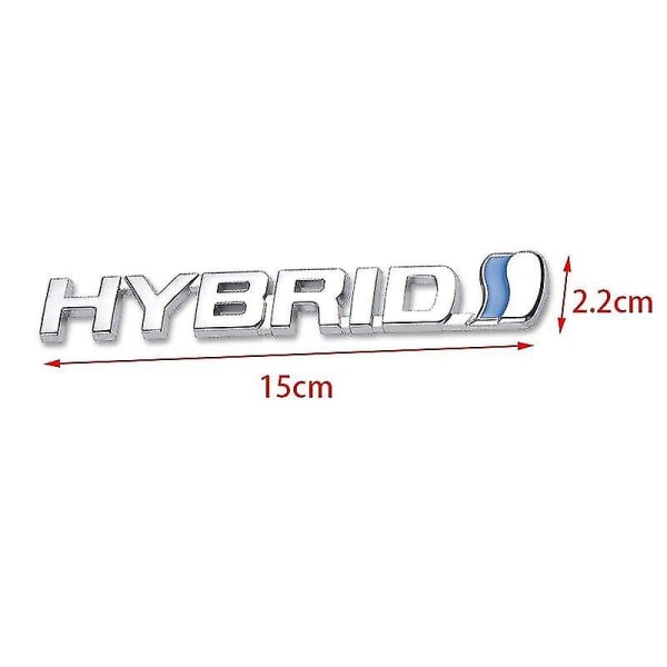 Hybrid for Toyota-emblem Emblem 3d Chrome-logo-bilklistremerke Prius Rav4 Yaris