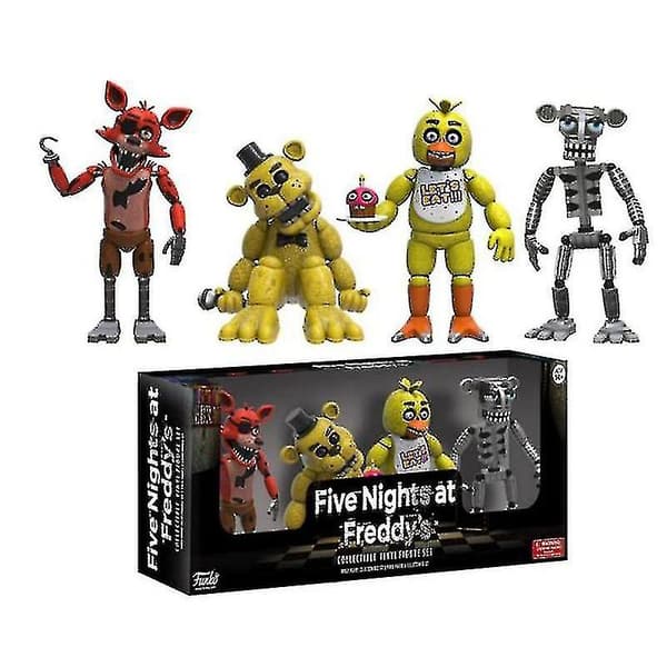Fnaf Actionfigurer 4-pack / Leksaksmodell 5cm