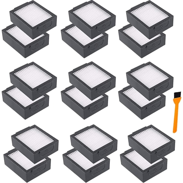 18 Filter-udskiftninger til iRobot Roomba E og I-serien E5(5150) E6(6198) I3(3150) I3+(3550) I6+(6550) I7(7150) I7+(7550) Robotstøvsugere