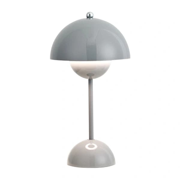 Dæmpbar trådløs bordlampe, 3 læsetilstande, med natlysfunktion, grå_MGF grå pink