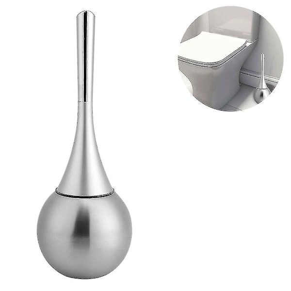 Toiletbørster - Rustfrit Stål Toiletbørste og Holder, sølv