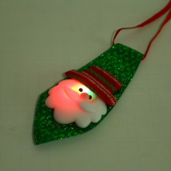 Suxm söt tecknad björn snögubbe tomtebarn jul chic slips fluga dans jul fest dekor jul drop prydnader(