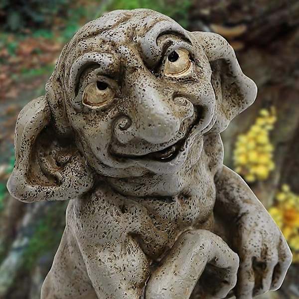 Gargoyle-skulptur, gotisk skulptur, trollharpikshåndverk, gargoyle-harpikshåndverk, hjemmedekorpynt, utendørs hagepynt