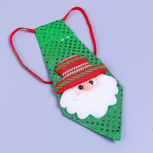 Suxm söt tecknad björn snögubbe tomtebarn jul chic slips fluga dans jul fest dekor jul drop prydnader(