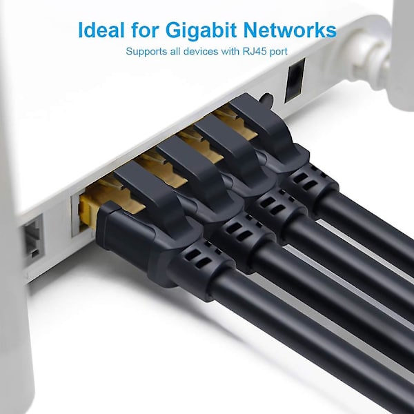 Kissa 8 Ethernet-kaapeli 40 jalkaa, sisä- ja ulkokäyttöön, nopea 40 gbps 2000 mhz Sftp-internetkaapeli kullatulla Rj45-liittimellä pelaamiseen