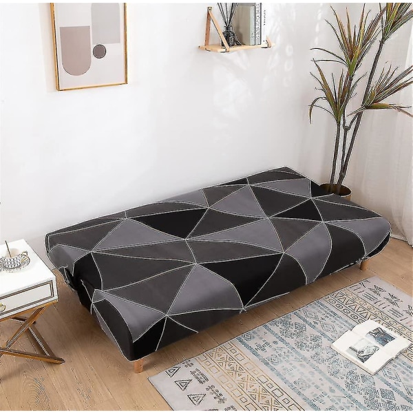 Joustava sohvasängyn cover Futon Slipcover, täysin taitettava käsivarrettomat sohvapäälliset huonekalusuoja, helposti R