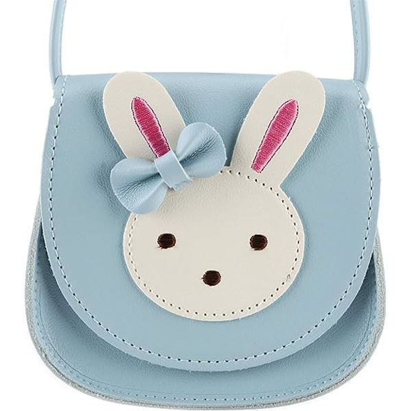 Lille kanin øre bue crossbody taske, PU skulder håndtaske til børn piger småbørn