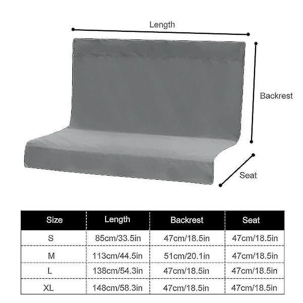 Rion 148*100cm varaosa cover Garden Swinging penkki/riippumatto 2/3 istuinta