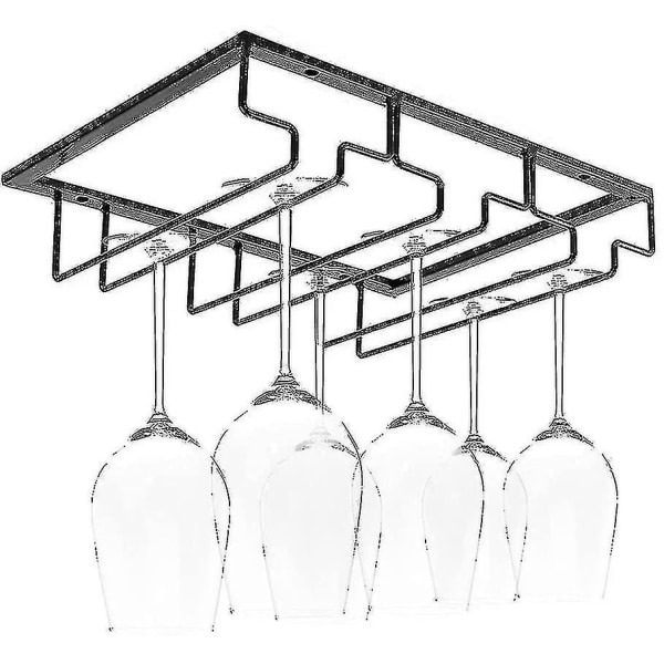 Hängande glasställ - Vinglasställ med 3 skenor för 6-9 glas