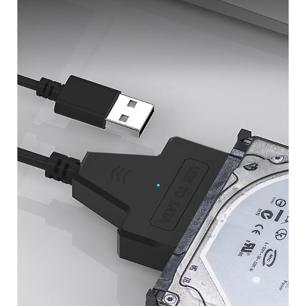 USB til SATA-adapterkabel for 2,5" SSD/HDD-stasjoner, ekstern SATA til USB 3.0-konverter og kabel, USB 3.0-SATA III-konverter (SATA-USB 3.0-konverter Ca