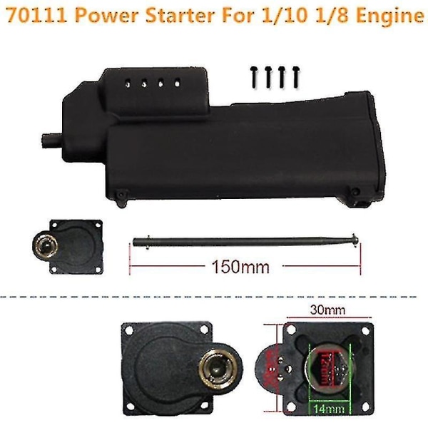 70111 Electric Power Starter For Vertex 16 18 Hsp 1:10 Nitro Rc Truck Buggy