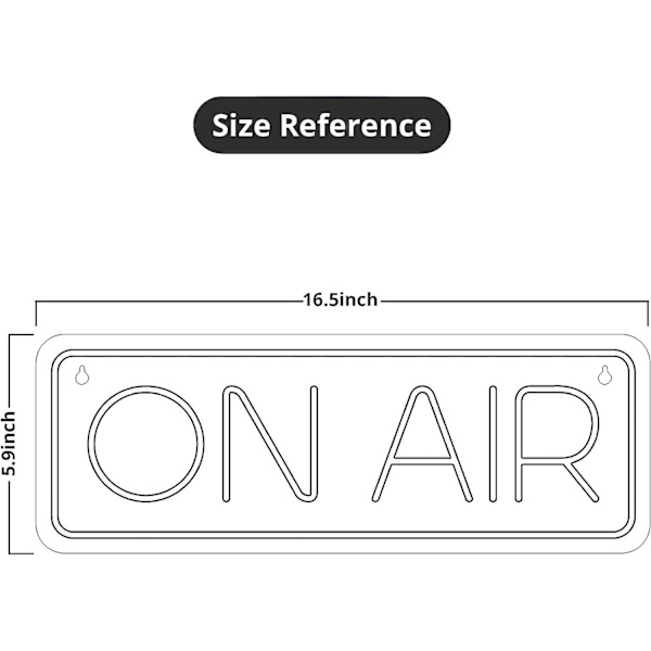 On Air Skilt - Live On Air Neon Skilt Til Twitch, Tiktok, Youtube Streamere/gamere - Live Streaming/optagelse Lys Skilt - Rød
