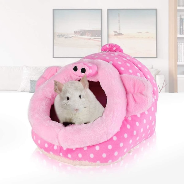 Small Animal House Nest Cozy Warm Plush Cotton Sleeping Bed Cave Accessoriescat Rabbit Ham