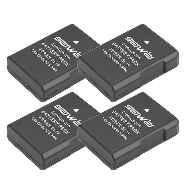 7.4v 1200mah En-el14 En-el14a Enel14 En El14 El14a Batteri for Nikon D3100 D3200 D3300 D5100 D5200 D5300 P7000