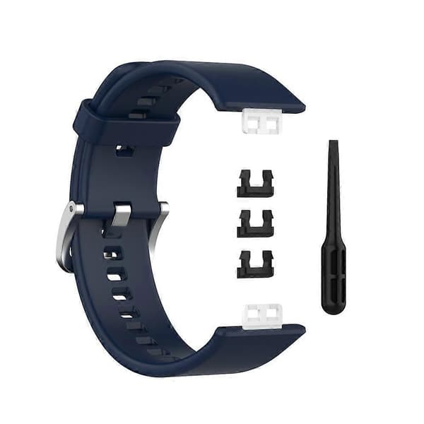 Blød silikone urrem til Huawei Watch Fit - Midnatsblå Midnight Blue
