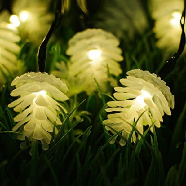 30 LED Solar String Lights Lovely Echinacea Snygga Lampor Fairy String Lights Batteridriven för Xmas Festival Bröllop Födelsedagsfest Hemma Trädgård De