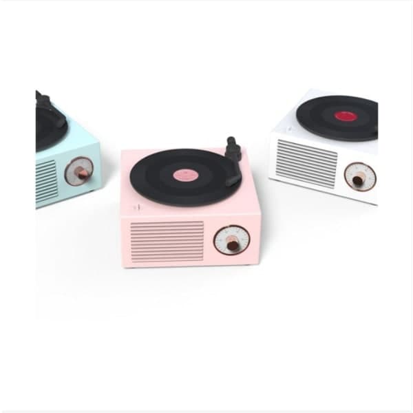 Mini langaton monitoiminen Bluetooth-levysoitin (pinkki)
