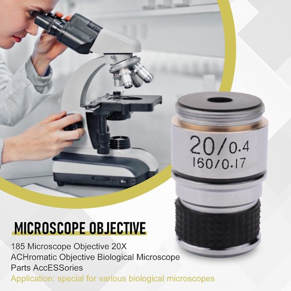 185 Mikroskop Objektiv 20x Achromat Objektiv Biologisches Mikroskop Teile Zubehör