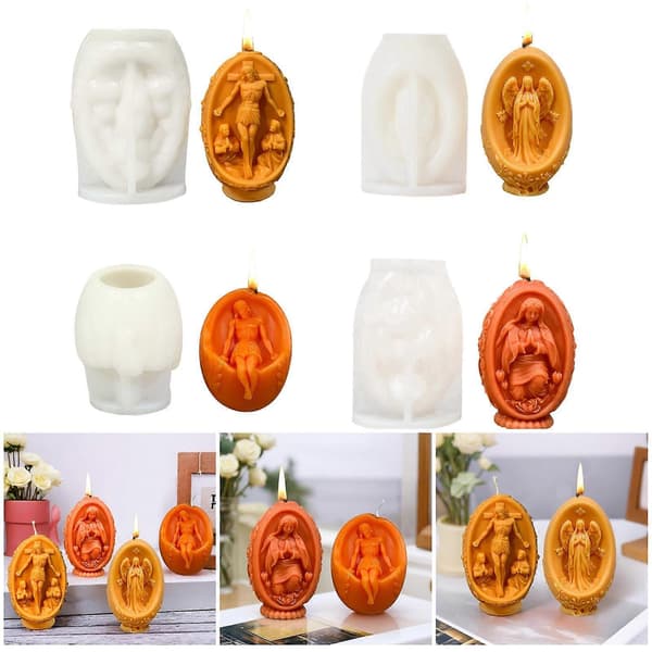 3D Jesusæg Duftlysforme Håndlavede Æg Silikoneforme Gipsstøbeforme Ornament Håndværksartikler 3
