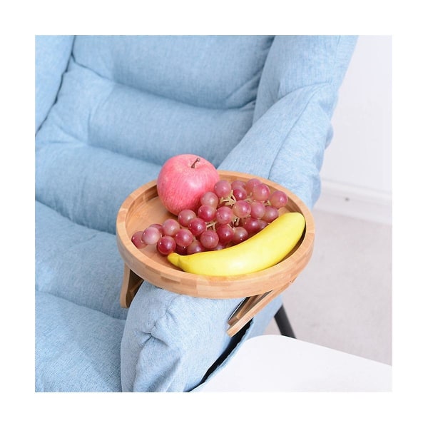 Soffa bricka bord soffarm armstöd klämma på bricka trä soffa bricka praktisk tv bricka för fjärrkontroll kaffe